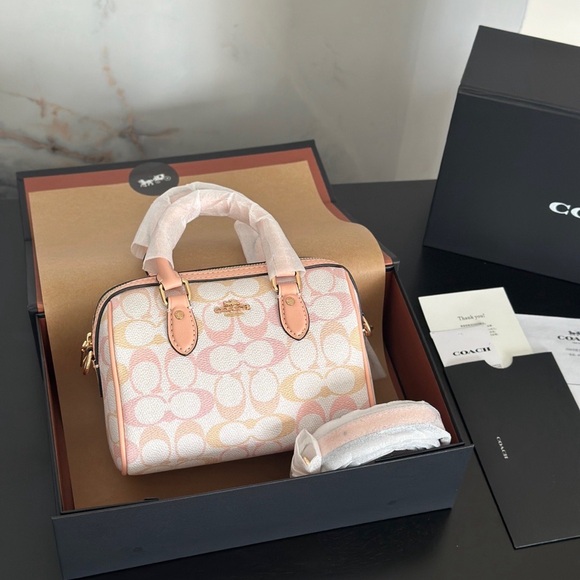 Coach Handbags - Coach Sherbet Gradient Monogram Mini Satchel